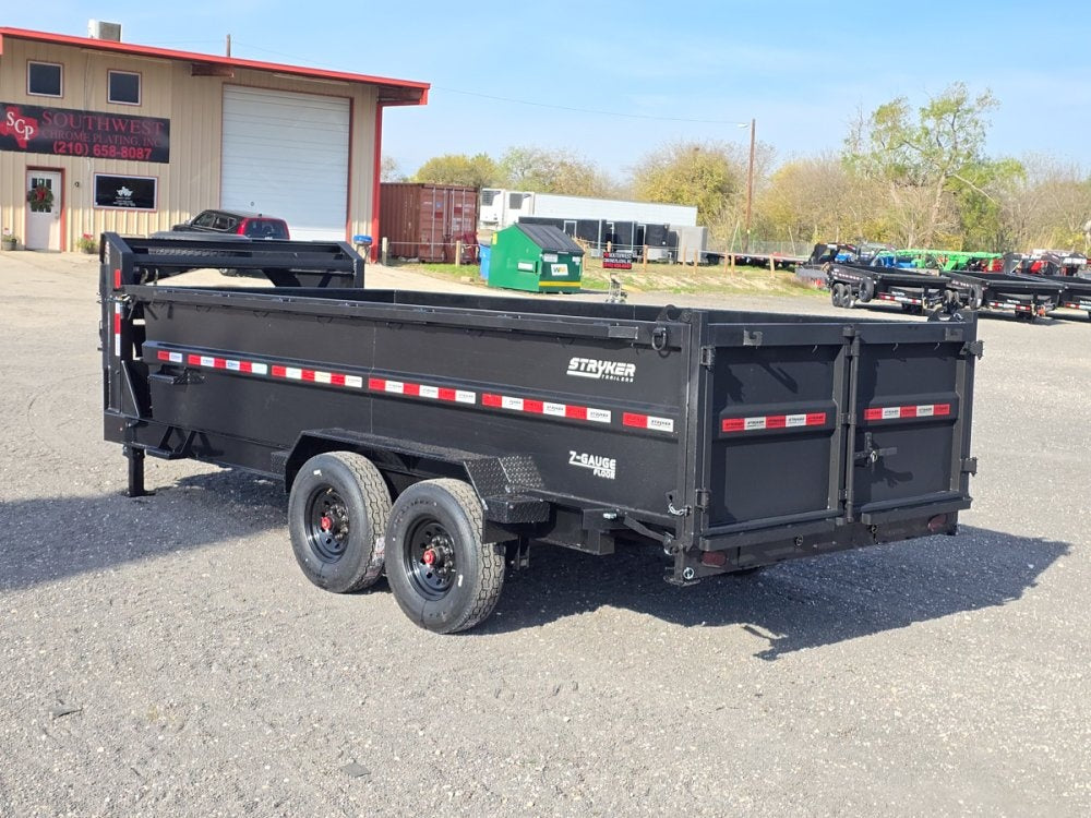 16' Stryker SDT Gooseneck Dump Trailer 36" Side Walls - (2) 8k Axles - Gooseneck Dump - Dump Trailers - TrailerSwap