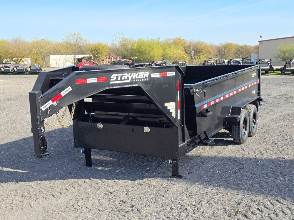 16' Stryker SDT Gooseneck Dump Trailer 36" Side Walls - (2) 8k Axles - Gooseneck Dump - Dump Trailers - TrailerSwap