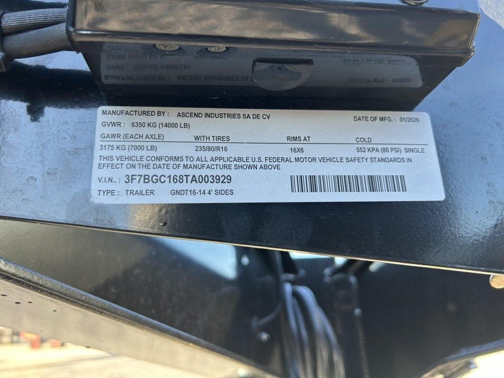 16' Stryker SDT Gooseneck Dump Trailer 48" Side Walls - (2) 7k Axles - Gooseneck Dump - Dump Trailers - TrailerSwap