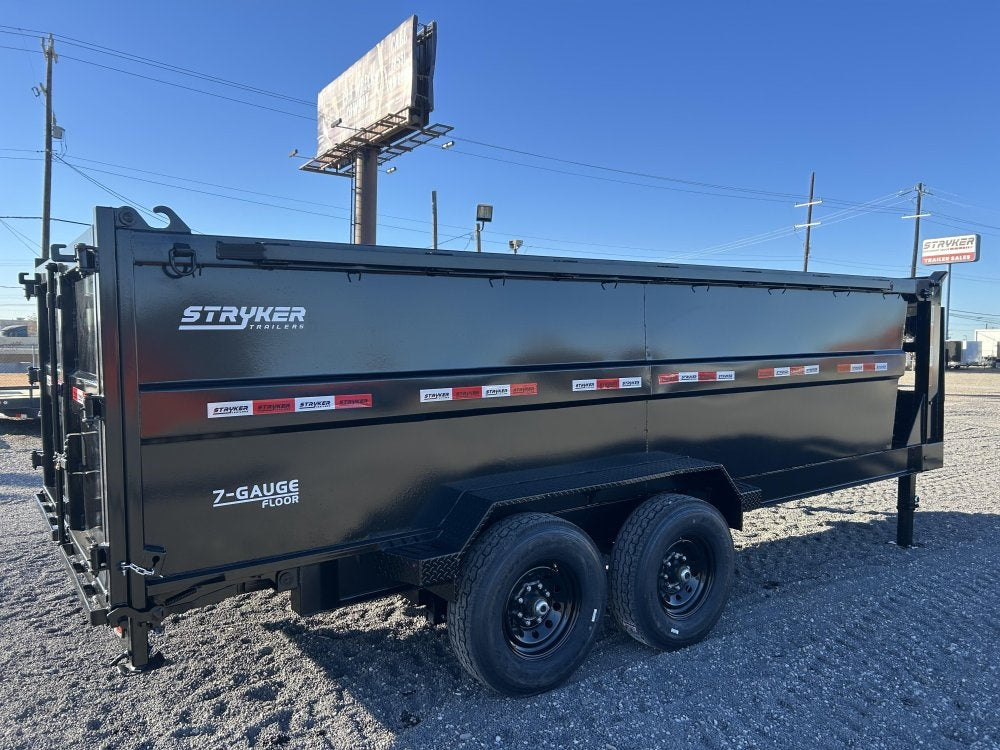 16' Stryker SDT Gooseneck Dump Trailer 48" Side Walls - (2) 7k Axles - Gooseneck Dump - Dump Trailers - TrailerSwap