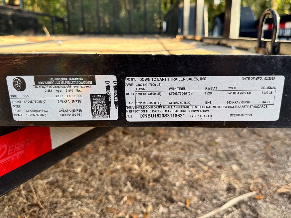 16' x 7' Down To Earth Utility Trailers - Utility & SXS - TrailerSwap