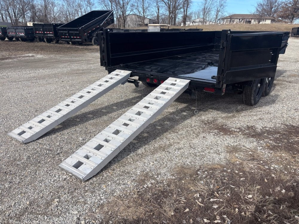 16' x 83" Iron Bull DWB Bumper Pull Dump Trailer 24" Side Walls - (2) 7,000 lb Axles - Bumper Pull Dump - Dump Trailers - TrailerSwap