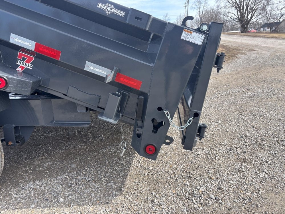 16' x 83" Iron Bull DWB Bumper Pull Dump Trailer 24" Side Walls - (2) 7,000 lb Axles - Bumper Pull Dump - Dump Trailers - TrailerSwap