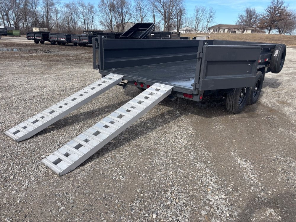 16' x 83" Iron Bull DWB Bumper Pull Dump Trailer 24" Side Walls - (2) 7,000 lb Axles - Bumper Pull Dump - Dump Trailers - TrailerSwap