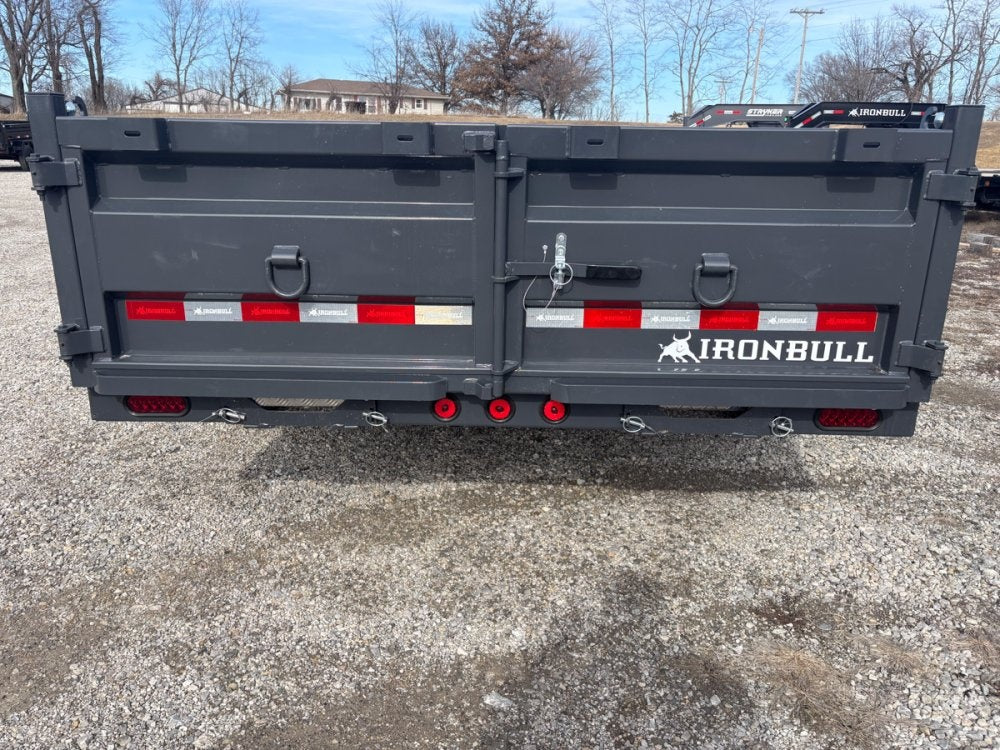 16' x 83" Iron Bull DWB Bumper Pull Dump Trailer 24" Side Walls - (2) 7,000 lb Axles - Bumper Pull Dump - Dump Trailers - TrailerSwap