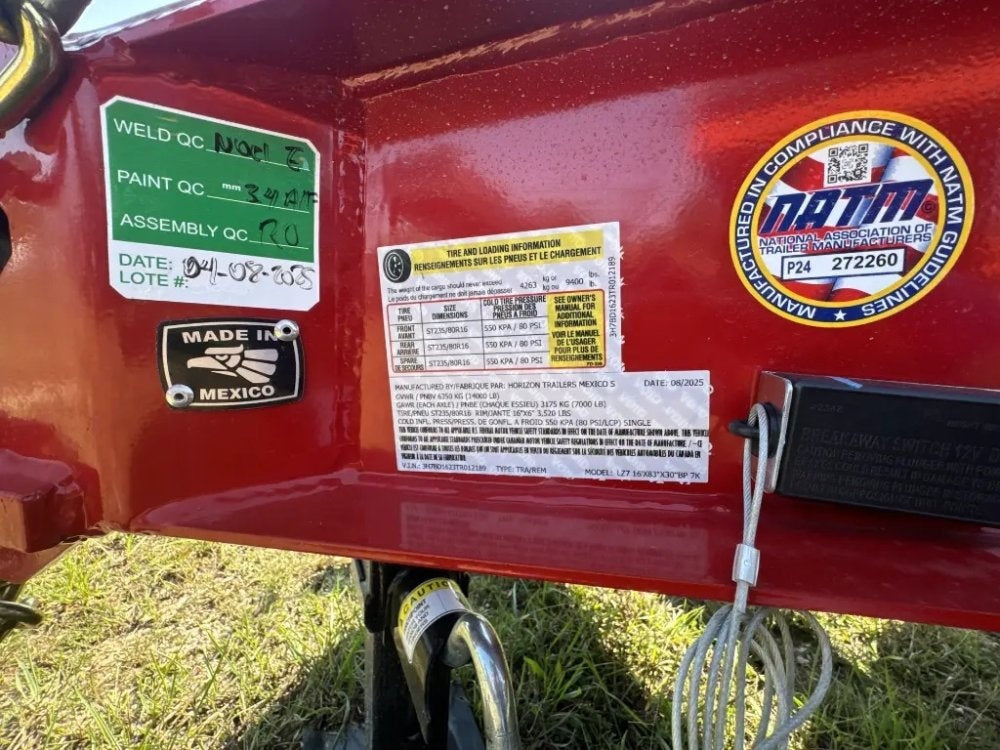 16'x83" Horizon LZ7 BP Bumper Pull Dump - Bumper Pull Dump - TrailerSwap