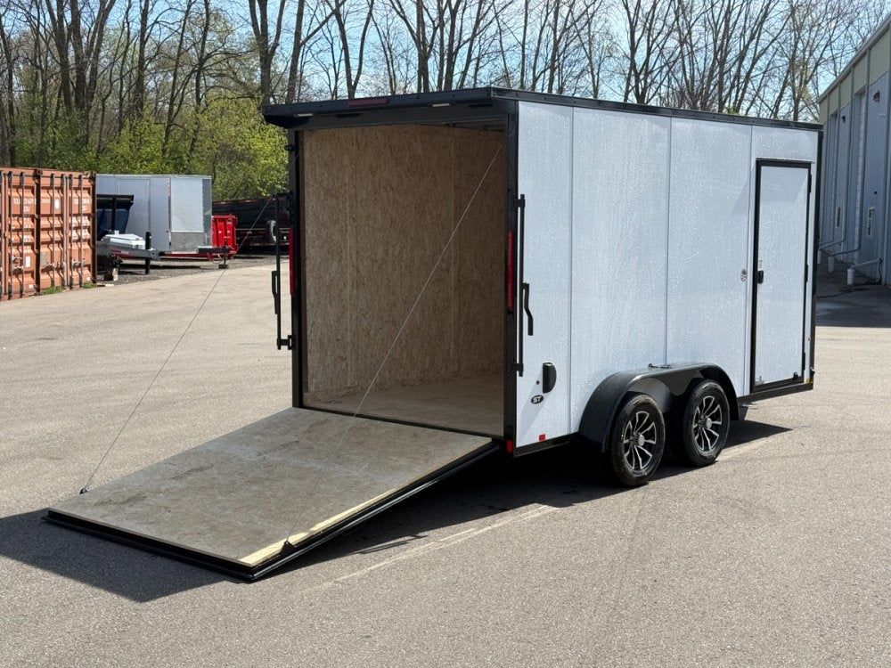 7 x 14 DX 7K Flat Top V Nose Enclosed - (2) 3500 lb Axles 140467