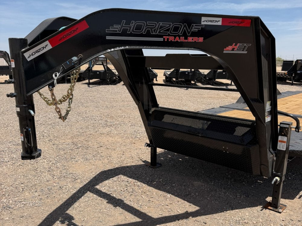 24' Horizon HET Gooseneck Equipment Tilt Trailer Drive Over Fenders - (2) 10K Axles 016852