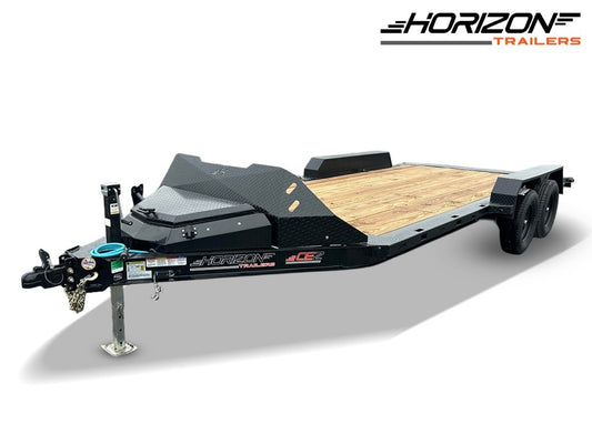 18' Horizon CEZ Bumper Pull Single Car Trailer - (2) 3.5k Axles - Low Profile Equipment Trailers - TrailerSwap
