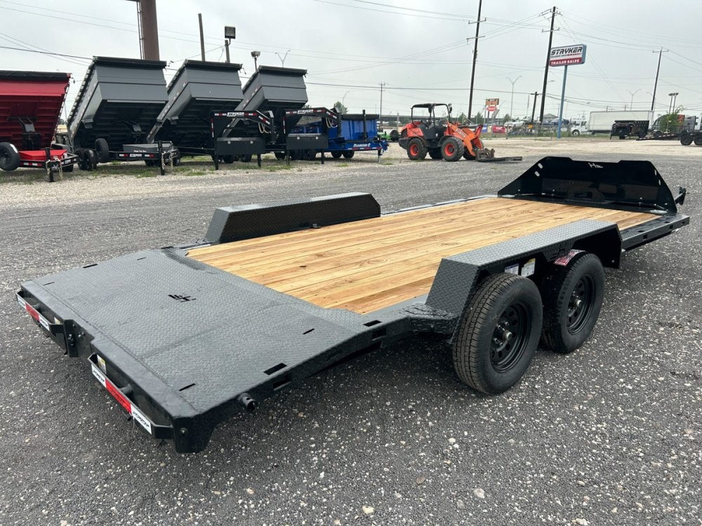 18' Horizon CEZ Bumper Pull Single Car Trailer - (2) 3.5k Axles - Low Profile Equipment Trailers - TrailerSwap