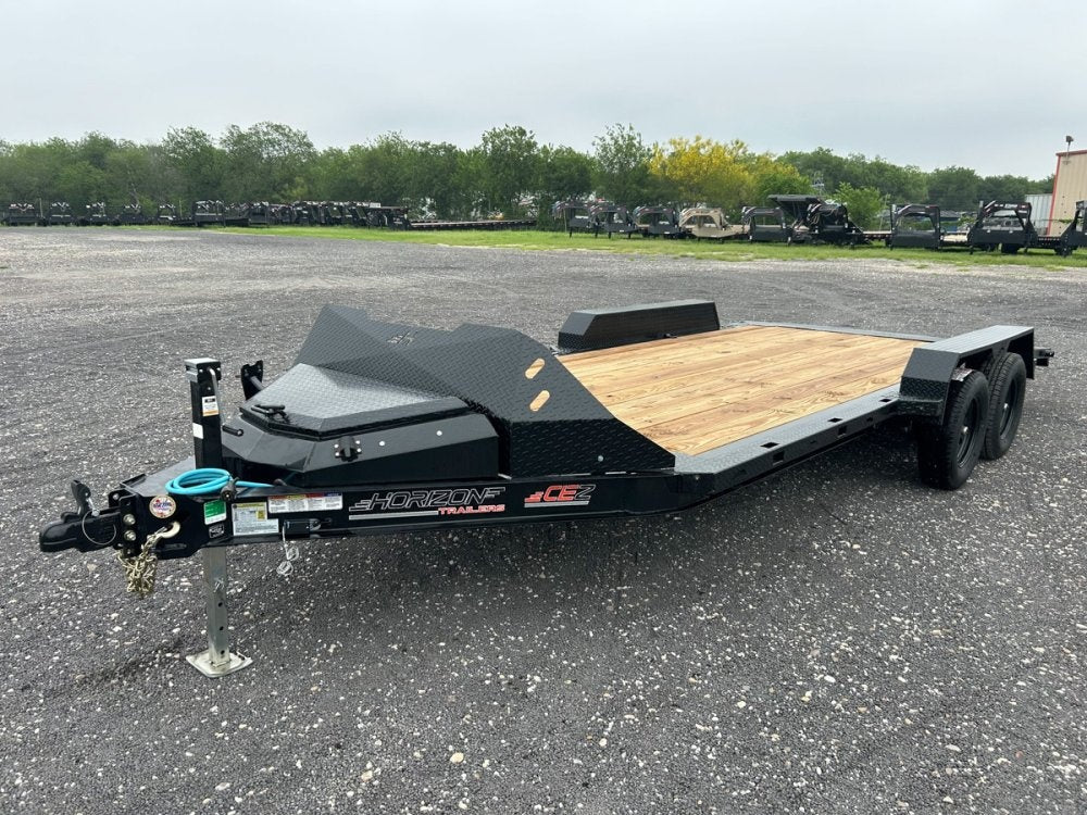 18' Horizon CEZ Bumper Pull Single Car Trailer - (2) 3.5k Axles - Low Profile Equipment Trailers - TrailerSwap