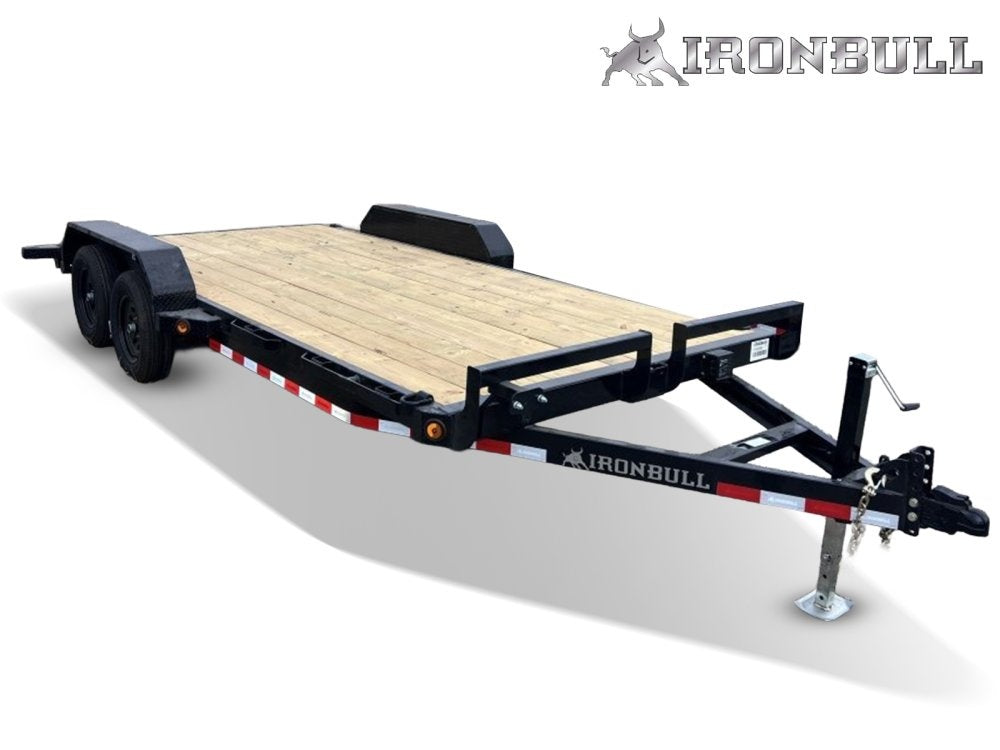 18' Iron Bull EWB Bumper Pull Equipment Trailer Slide In Ramps - (2) 3,500 lb Axles - Equipment Trailers - TrailerSwap