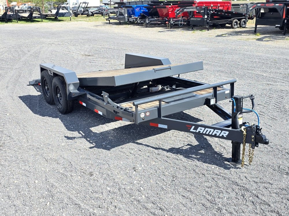18' Tilt Trailer Lamar (2) 7K Axles 14K GVWR 10K Payload - Equipment Tilt - TrailerSwap