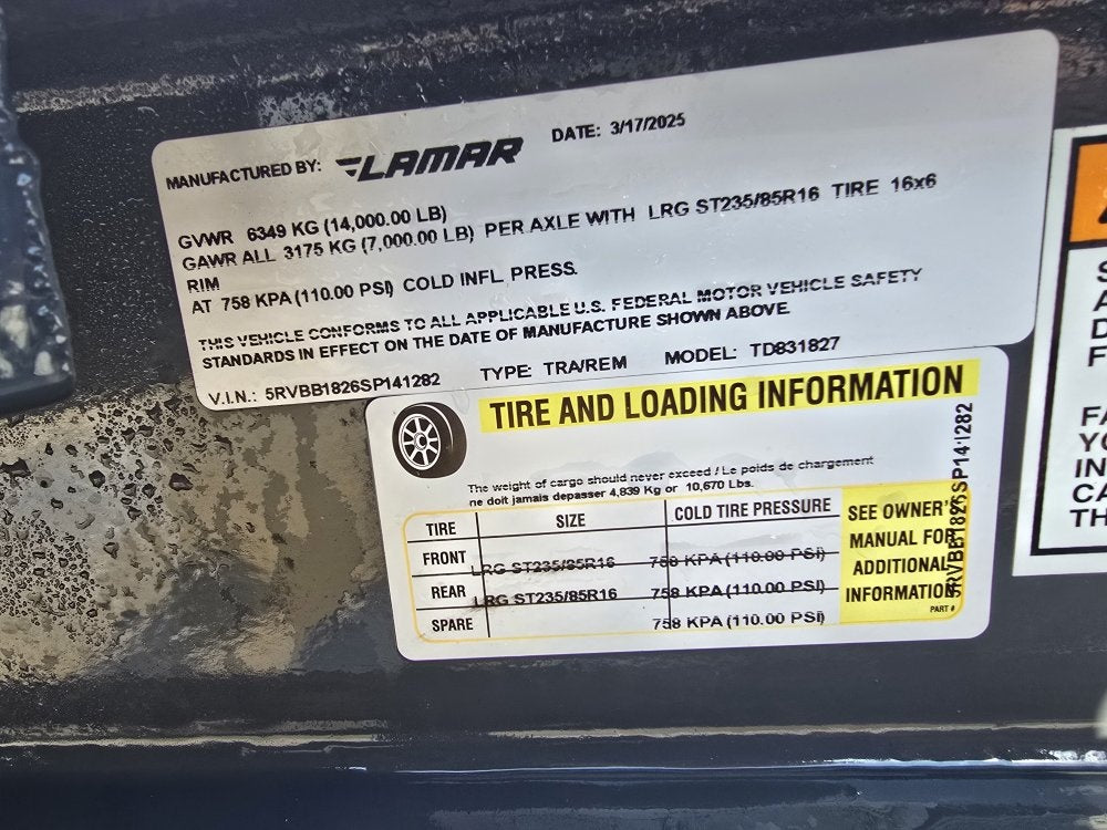 18' Tilt Trailer Lamar (2) 7K Axles 14K GVWR 10K Payload - Equipment Tilt - TrailerSwap