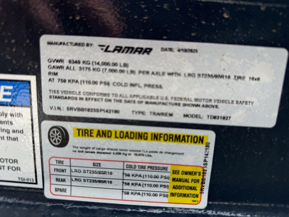 18' Tilt Trailer Lamar (2) 7K Axles 14K GVWR 10K Payload - Equipment Tilt - TrailerSwap