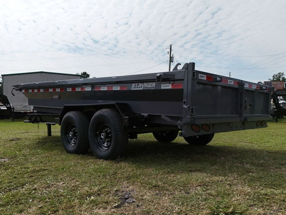 16' Stryker EDT Bumper Pull Dump Trailer 20" Side Walls - (2) 7k Axles 3883