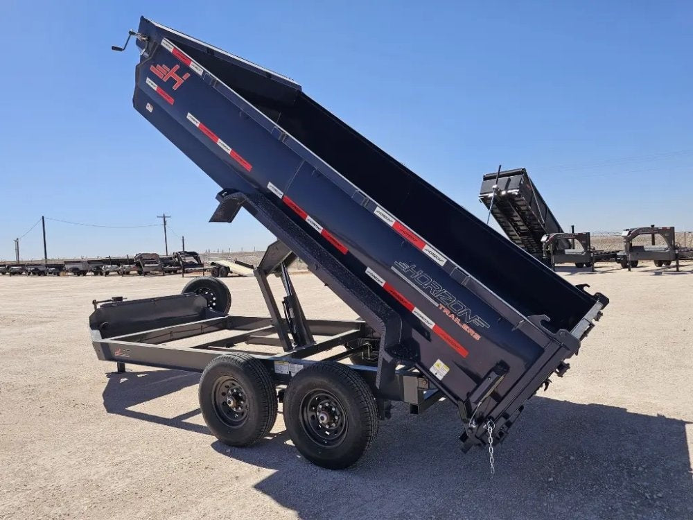 14' Horizon LZ7 Bumper Pull Dump Trailer 30" Side Walls - (2) 7K Axles 15939