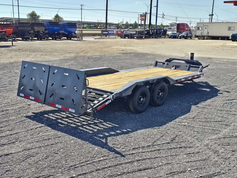 EHZ 20' x 83" BP EQUIPMENT TRAILER (2) 7K Axles, Mega Ramps, 14 Ply Tires 13435