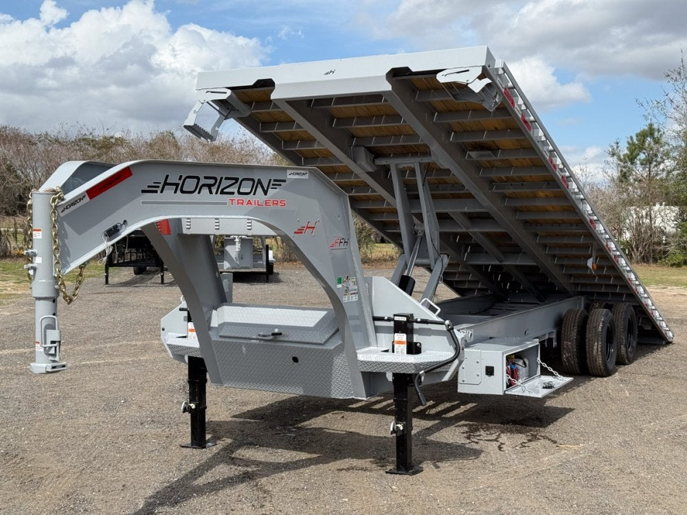 30' Horizon FFH Gooseneck Deckover Full Tilt Trailer - (2) 12k Axles 12391