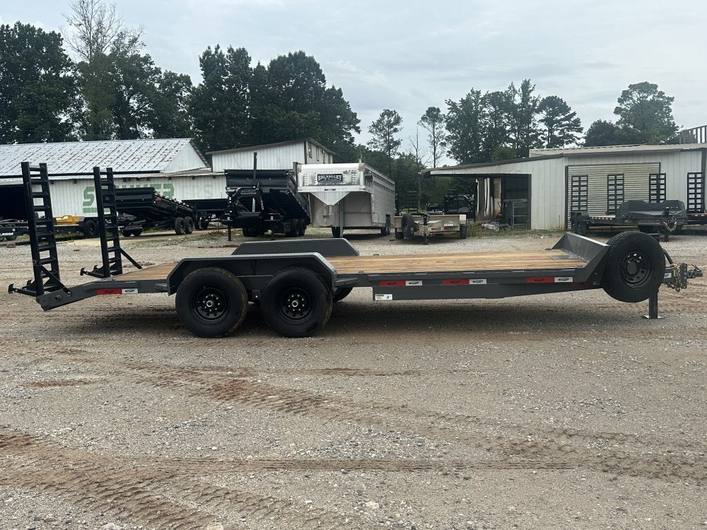 20' ERH Equipment Trailer (2) 7K Axles, Stand Up Ramps - Low Profile Equipment Trailers - TrailerSwap