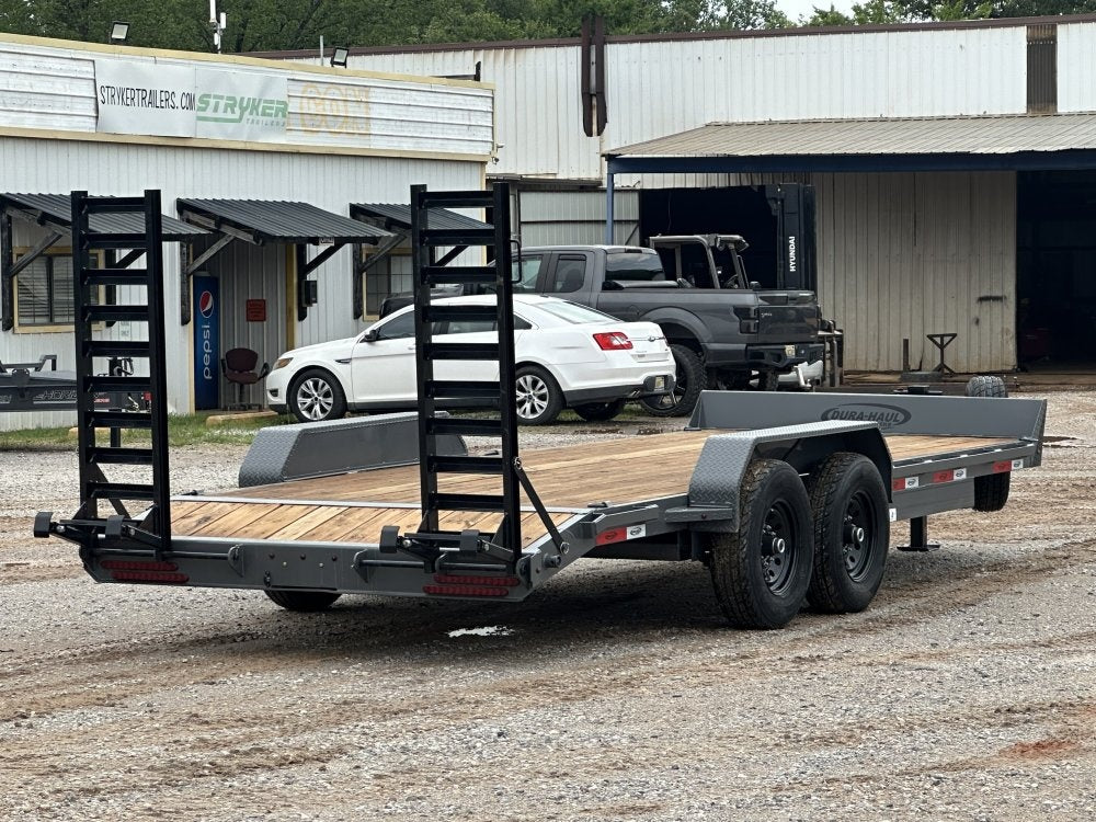 20' ERH Equipment Trailer (2) 7K Axles, Stand Up Ramps - Low Profile Equipment Trailers - TrailerSwap