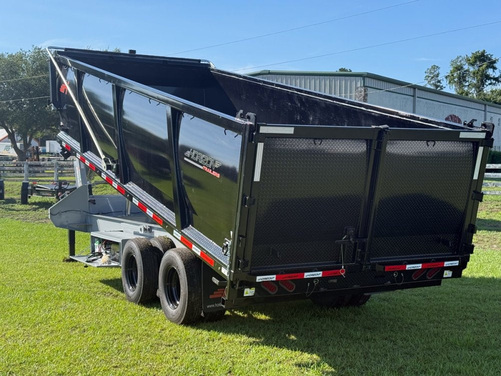 20 Horizon HZH Gooseneck Dump Trailer 48" Side Walls Hydraulic Jacks - (2) 12K Axles - Gooseneck Dump - TrailerSwap