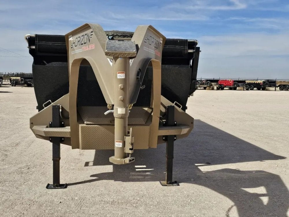 20 Horizon HZH Gooseneck Dump Trailer 48" Side Walls Hydraulic Jacks Telescopic - (2) 10K Axles - Gooseneck Dump - TrailerSwap