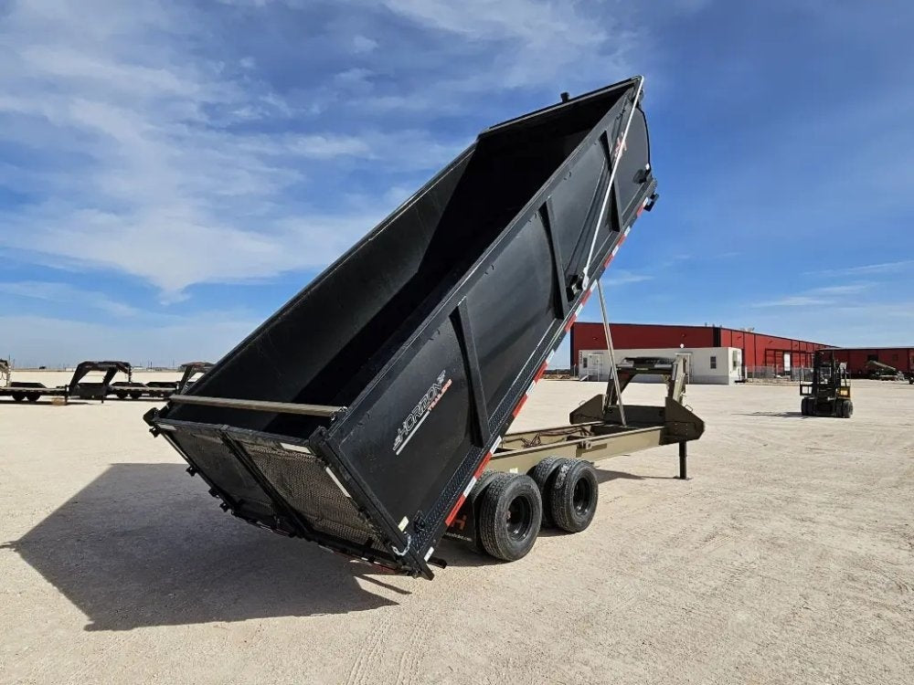 20 Horizon HZH Gooseneck Dump Trailer 48" Side Walls Hydraulic Jacks Telescopic - (2) 10K Axles - Gooseneck Dump - TrailerSwap
