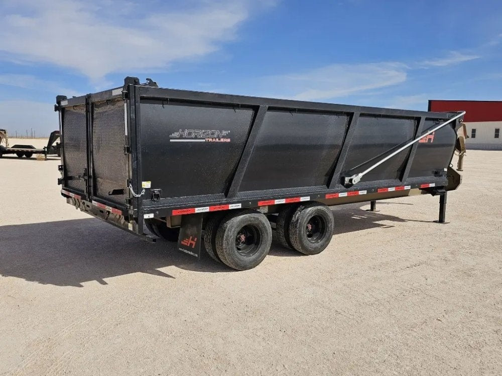 20 Horizon HZH Gooseneck Dump Trailer 48" Side Walls Hydraulic Jacks Telescopic - (2) 10K Axles - Gooseneck Dump - TrailerSwap