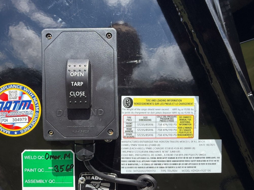 20' HZH GN Dump Trailer w/ 4' Walls (2) 10k Axles, 3-Way Door, Hydraulic Jacks - Gooseneck Dump - Dump Trailers - TrailerSwap