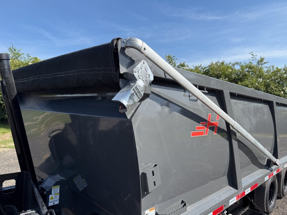 20' HZH GN Dump Trailer w/ 4' Walls (2) 10k Axles, 3-Way Door, Hydraulic Jacks - Gooseneck Dump - Dump Trailers - TrailerSwap