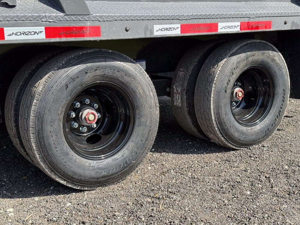 20' HZH GN Dump Trailer w/ 4' Walls (2) 10k Axles, 3-Way Door, Hydraulic Jacks - Gooseneck Dump - Dump Trailers - TrailerSwap