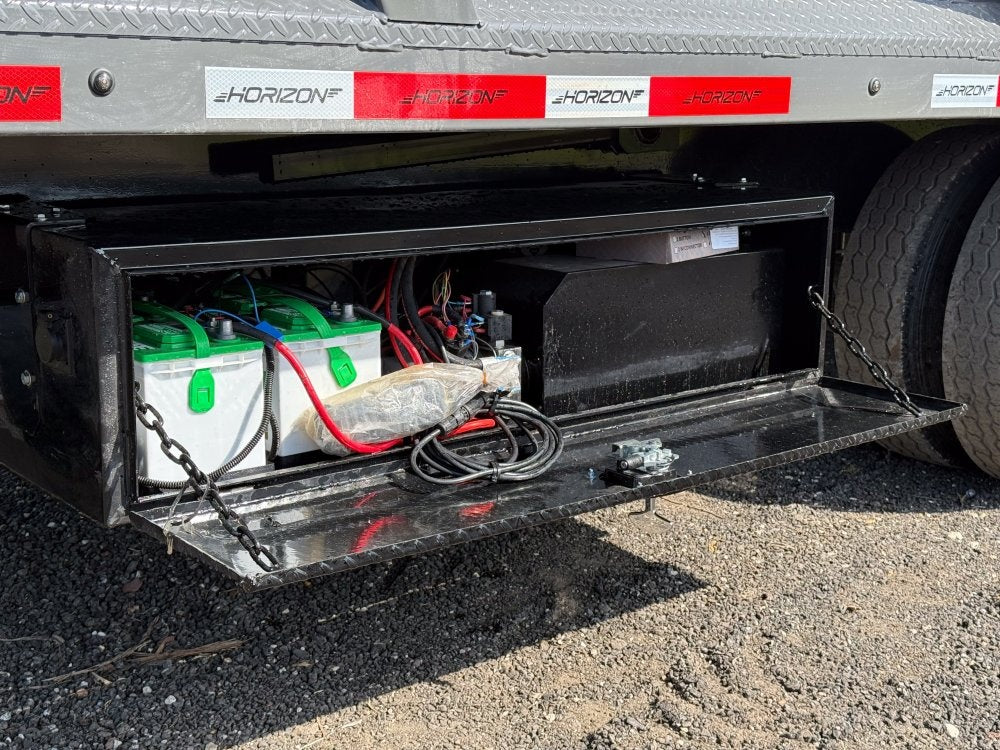 20' HZH GN Dump Trailer w/ 4' Walls (2) 10k Axles, 3-Way Door, Hydraulic Jacks - Gooseneck Dump - Dump Trailers - TrailerSwap