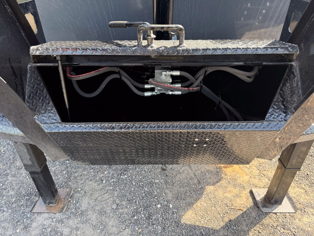 20' HZH GN Dump Trailer w/ 4' Walls (2) 10k Axles, 3-Way Door, Hydraulic Jacks - Gooseneck Dump - Dump Trailers - TrailerSwap