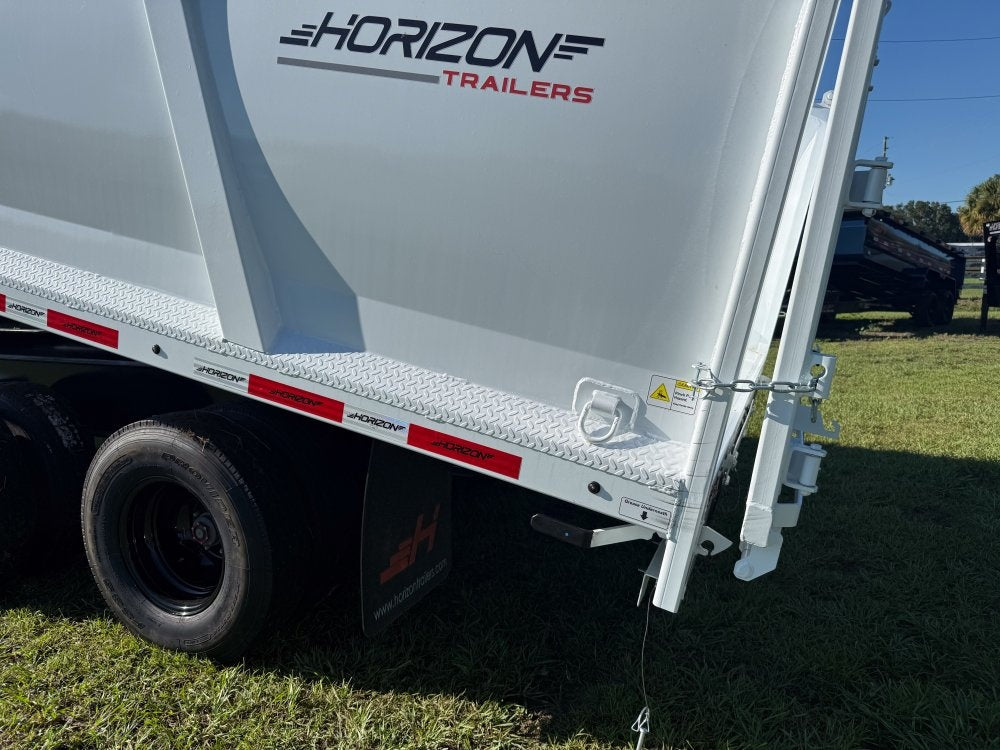 20' HZH GN Dump Trailer w/ 4' Walls (2) 10k Axles, 3-Way Door, Hydraulic Jacks - Gooseneck Dump - Dump Trailers - TrailerSwap