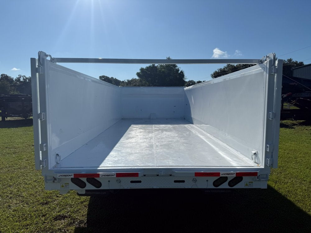 20' HZH GN Dump Trailer w/ 4' Walls (2) 10k Axles, 3-Way Door, Hydraulic Jacks - Gooseneck Dump - Dump Trailers - TrailerSwap