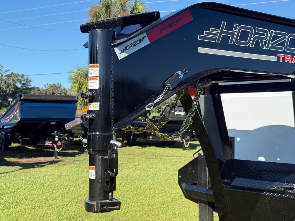 20' HZH GN Dump Trailer w/ 4' Walls (2) 10k Axles, 3-Way Door, Hydraulic Jacks - Gooseneck Dump - Dump Trailers - TrailerSwap