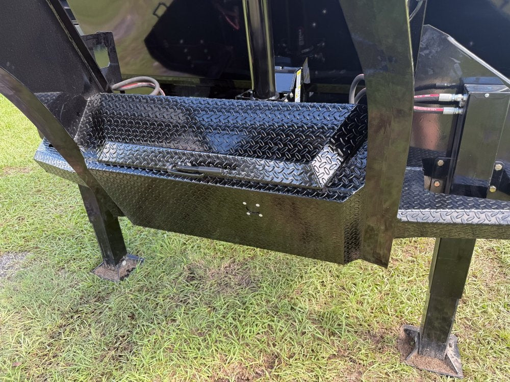 20' HZH GN Dump Trailer w/ 4' Walls (2) 12k Axles, 3-Way Door, Hydraulic Jacks - Gooseneck Dump - Dump Trailers - TrailerSwap