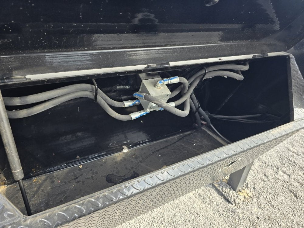 20' HZH GN Dump Trailer w/ 4' Walls (2) 12k Axles, 3-Way Door, Tarp, Hydraulic Jacks - Gooseneck Dump - TrailerSwap