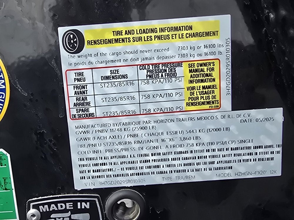 20' HZH GN Dump Trailer w/ 4' Walls (2) 12k Axles, 3-Way Door, Tarp, Hydraulic Jacks - Gooseneck Dump - TrailerSwap