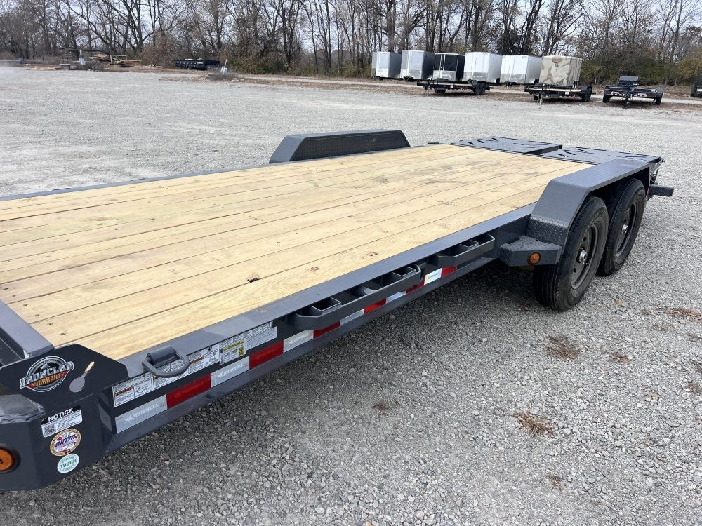 20' Iron Bull EWB Bumper Pull Equipment Trailer Mega Ramps - (2) 7,000 lb Axles - Low Profile Equipment Trailers - TrailerSwap
