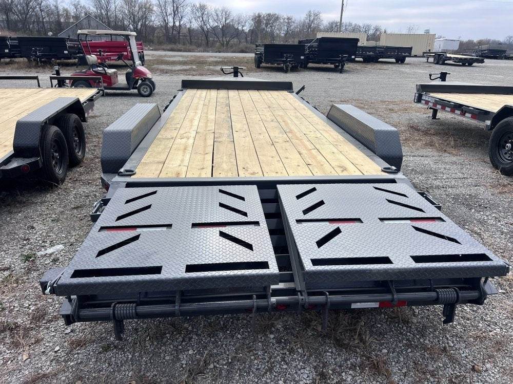 20' Iron Bull EWB Bumper Pull Equipment Trailer Mega Ramps - (2) 7,000 lb Axles - Equipment Trailers - TrailerSwap