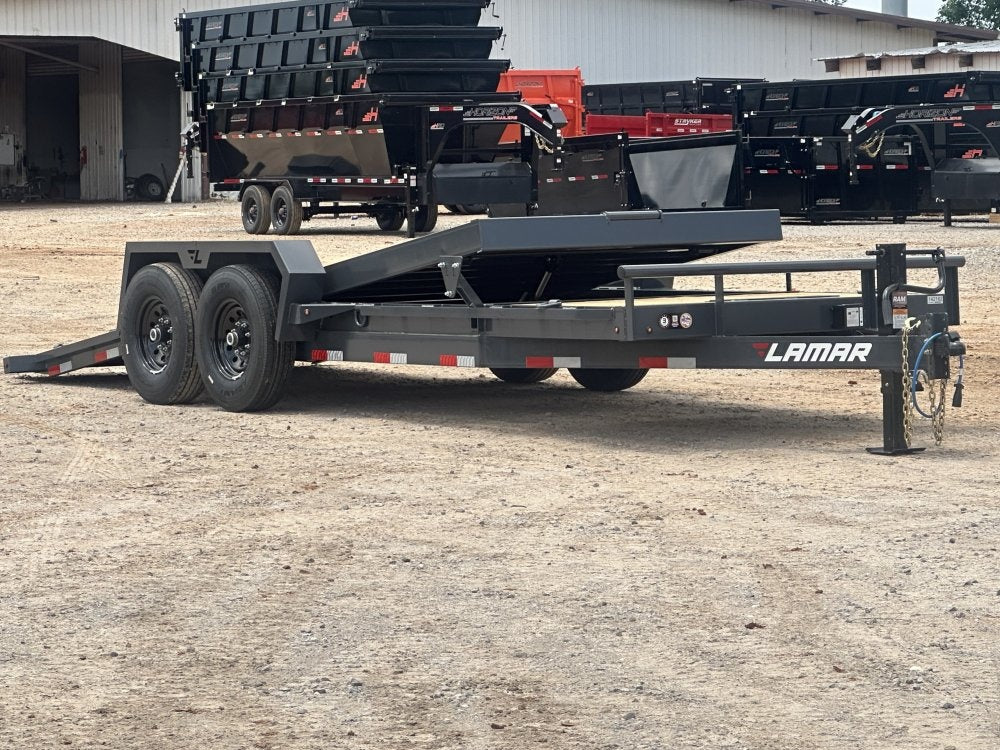 20' Tilt Trailer Lamar (2) 7K Axles 14K GVWR 10K Payload - Equipment Tilt - TrailerSwap