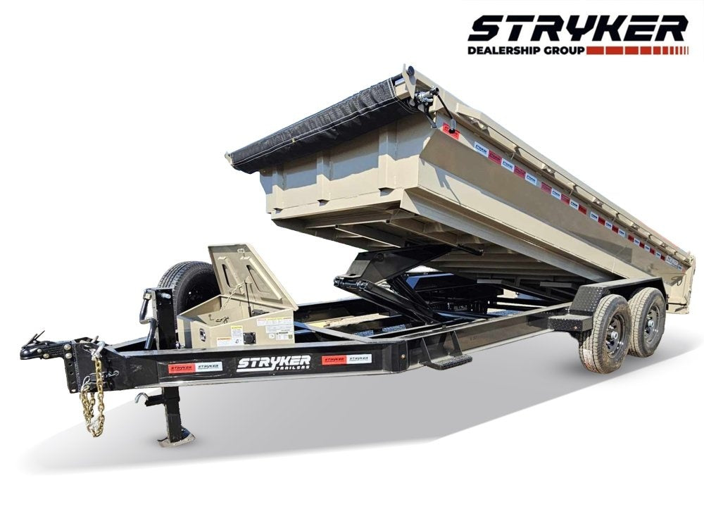 14' Stryker EDT Bumper Pull Dump Trailer 20" Side Walls - (2) 7k Axles 4053