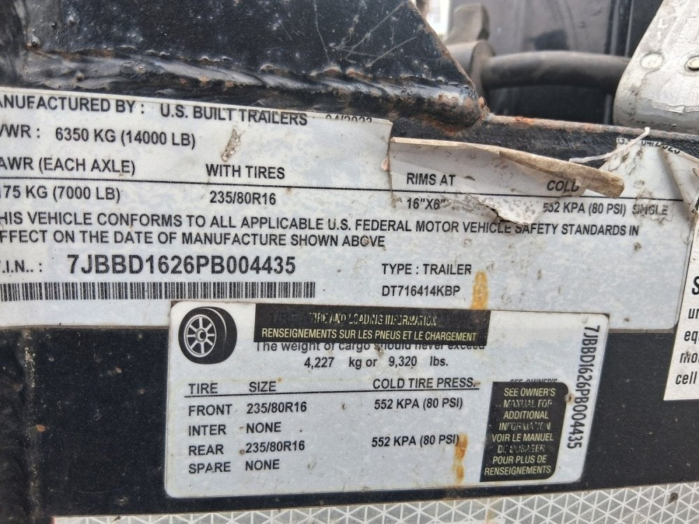 16' x 83" Manufacturer Dump Trailers 4435