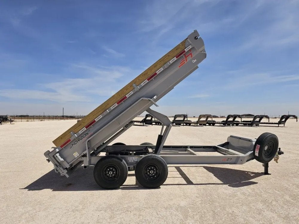 14' Horizon EZ7 Bumper Pull Dump Trailer 19" Sides - (2) 7K Axles 15854