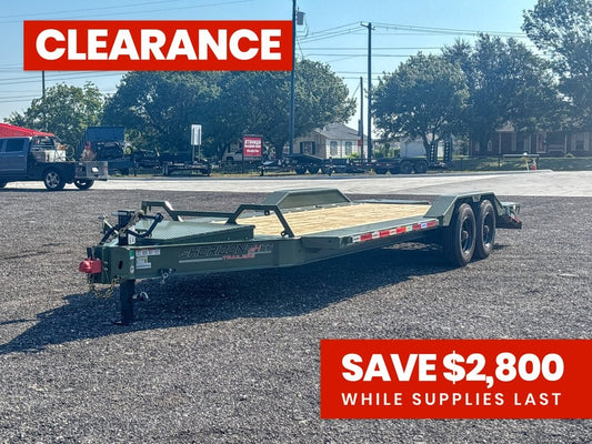 22' HEH Equipment Trailer (2) 10K Axles, Drive Over Fenders, 3' Dove W/ Mountain Ramps - Low Profile Equipment Trailers - TrailerSwap