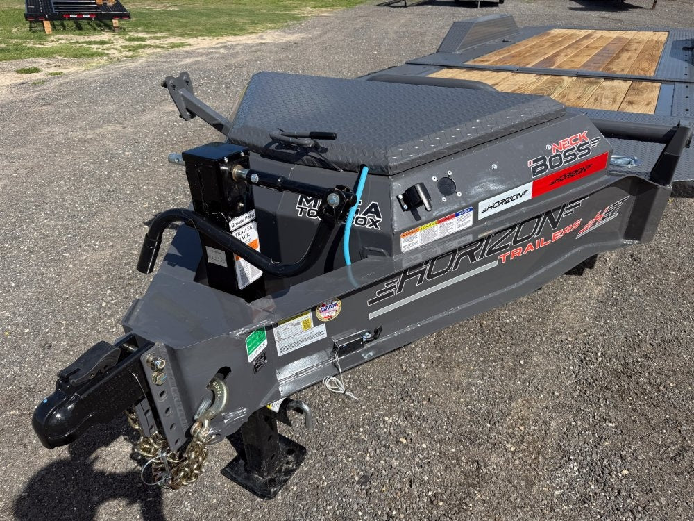 22' HEH Equipment Trailer 82" Wide, W/ 3' Dove W/ Mountain Ramps - Low Profile Equipment Trailers - TrailerSwap
