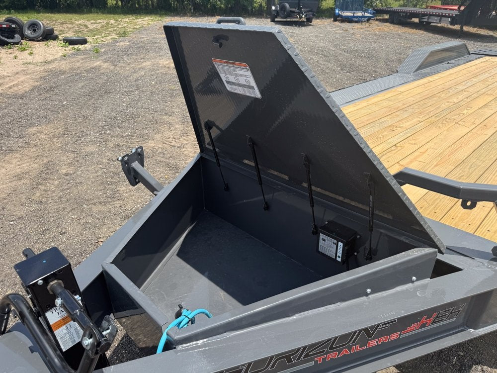 22' HEH Equipment Trailer (2) 10K Axles, Drive Over Fenders, 3' Dove W/ Mountain Ramps - Equipment Trailers - TrailerSwap