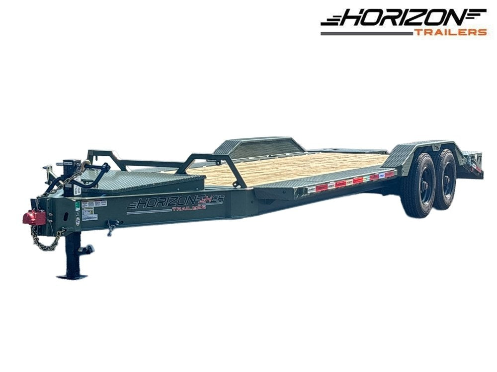 22' HEH Equipment Trailer (2) 10K Axles, Drive Over Fenders, 3' Dove W/ Mountain Ramps - Equipment Trailers - TrailerSwap
